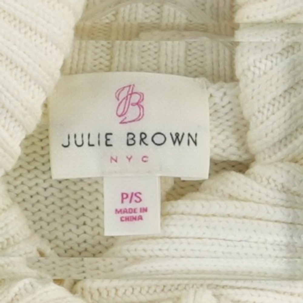 Julie Brown NYC Poncho Women's Size S Cream Horsebit Sweater Cape Equestrian - Picture 5 of 8
